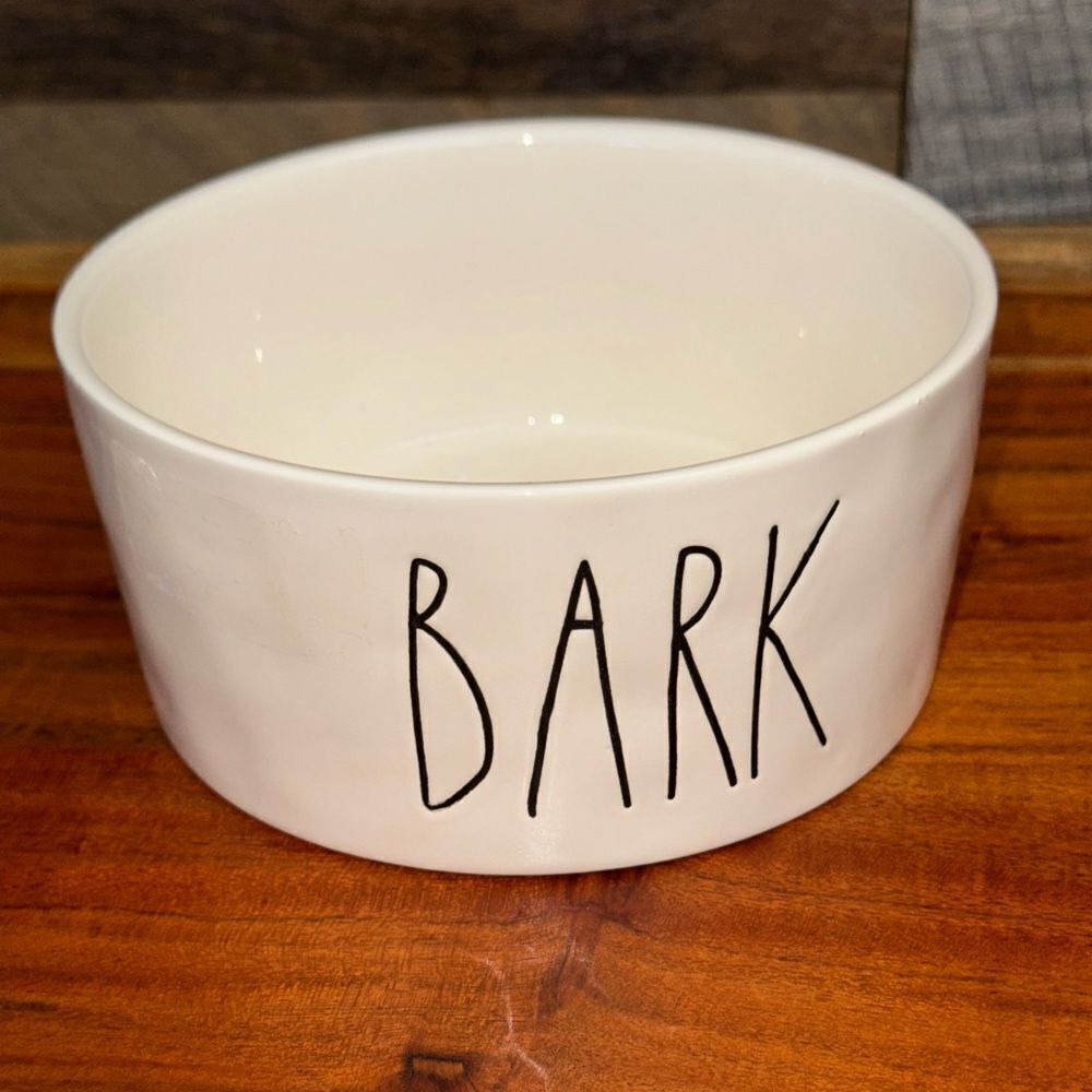 Rae Dunn Magenta Ceramic Pet Bowl Bark 6” NEW